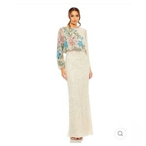 Mac Duggal embellished floral gown- NWT
